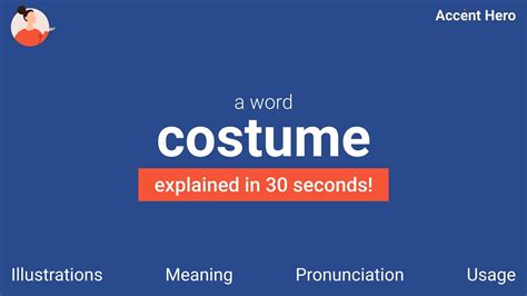 costume significado ingles|what does a costume mean.